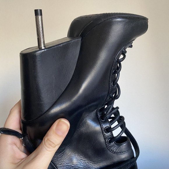 Givenchy Black Over-the-Knee Lace-Up Boots - Picture 9 of 9